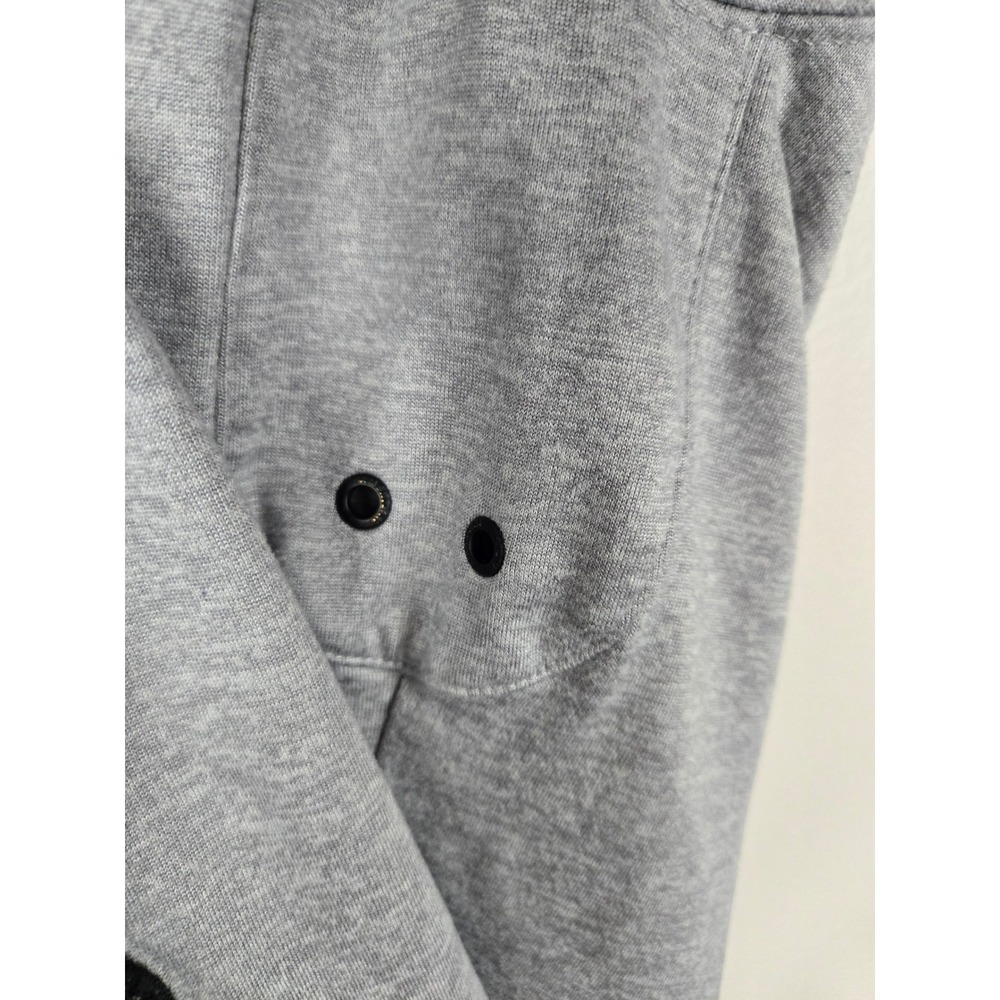 American Eagle Mens Gray Activewear Hoodie Sweatshirt Zip Pockets Small AE Logo - Picture 6 of 13